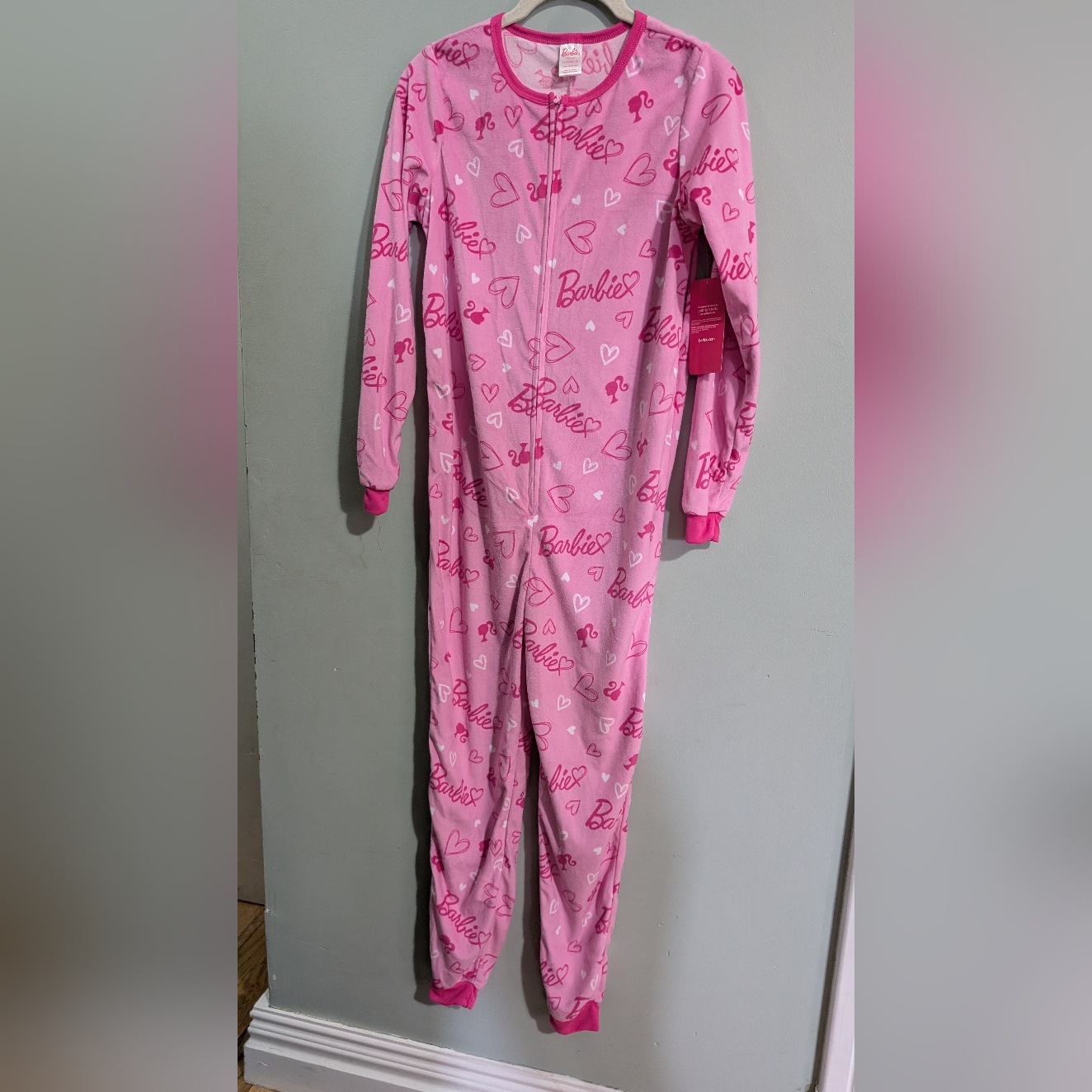 Nwt Barbie Pink Heart Onesie Lounge Pajama *F21